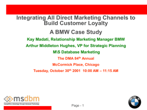 BMW Relationship Marketing Strategy