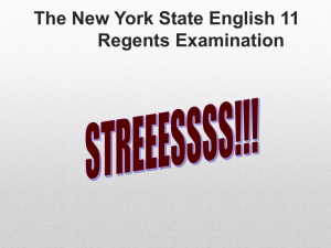 The New York State English 11 Regents Examination