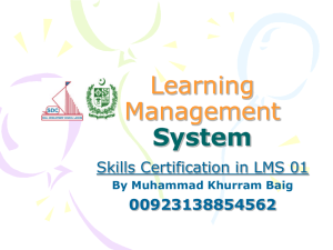 Slides - SDC Lahore implemented complete LMS Technologies of
