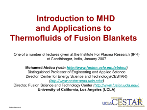 Introduction to MHD and its application to fusion blankets