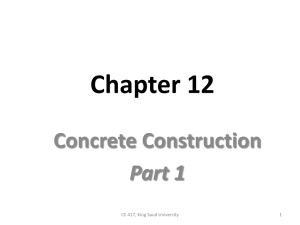 Chapter 12 Concrete Construction