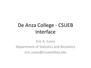 DeAnza College CSUEB Interface