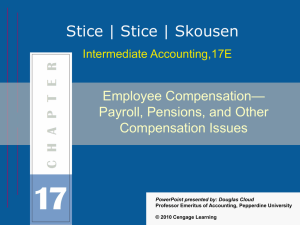 Payroll, Pensions and Other Compensation Issues