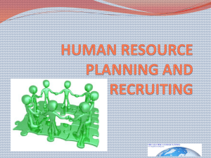 human resource planning and recruiting