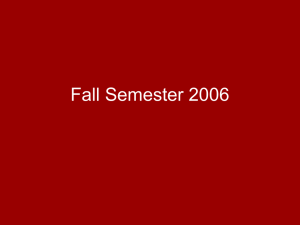 Fall Semester 2006