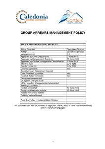 Arrears Management Policy - Caledonia Housing Association