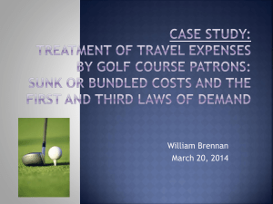 Case Study: Treatment of Travel Expenses by Golf Course Patrons
