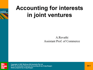 Accounting Interest in Joint venture - GVN E