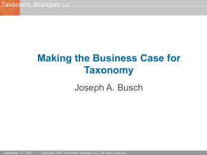 Making the Business Case for Taxonomy