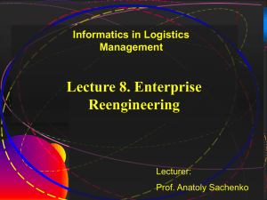 1 Lecture 8. Enterprise Reengineering