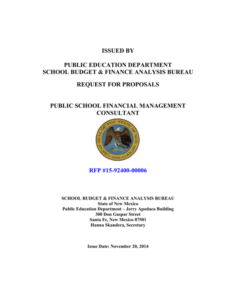 RFP - New Mexico State Department of Education