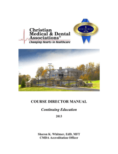 Continuing Education Course Director Manual