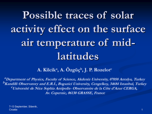 Possible traces of solar activity effect