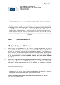 CA-May15-Doc.6.1 EUROPEAN COMMISSION HEALTH AND