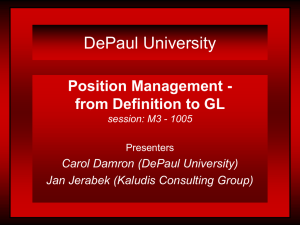 Position Management from Definition to GL