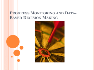 Progress Monitoring and Data