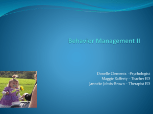 Behavior Management: Advanced Level Presentation