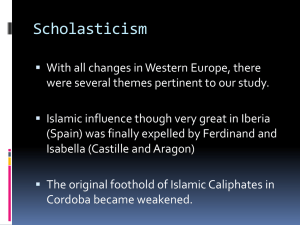 Scholasticism & High Middle Ages