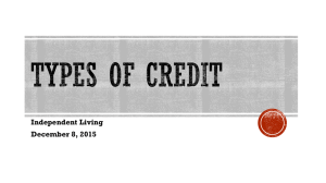 Types of credit