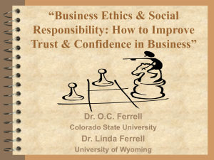 “Business Ethics & Social Responsibility: How to Improve Trust
