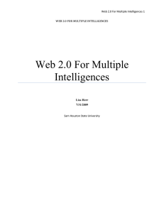 Web 2.0 For Multiple Intelligences - Lisa Herr - home