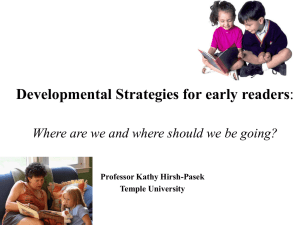 Developmental Strategies for early readers - Kathy Hirsh