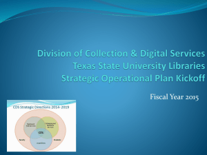Strategic Operational Plan FY15 Division of Collection and Digital