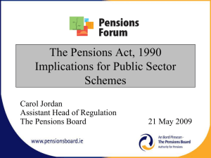 Public Sector Schemes - The Pensions Authority