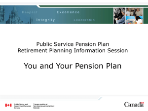 Public Service Pension Plan Retirement Planning Information Session