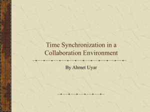 Clients Time Synchronization in a Collaboration Environment