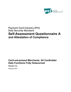 Self-Assessment Questionnaire A - PCI Security Standards Council