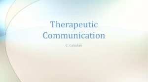 Therapeutic Communication (CC)