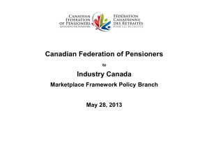 TP - Proposal template - Canadian Federation of Pensioners