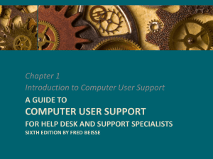 A Guide to Computer User Support for Help Desk and Support