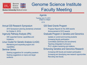 GSI Seminar Committee - Boston University Medical Campus