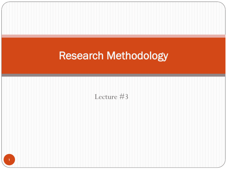 Research Methodology An Introduction