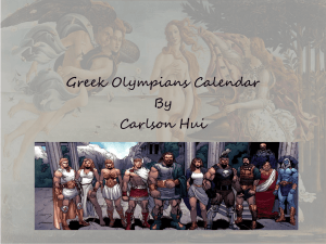 greek gods calendar