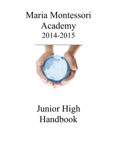 A History of the Secondary Program (Junior High School)