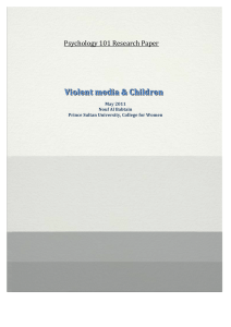 Violent Media & Children