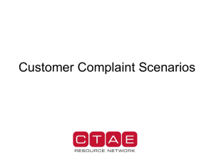 Customer Complaints Roleplay