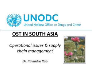 OST IN SOUTH ASIA Operationalisation & supply chain management