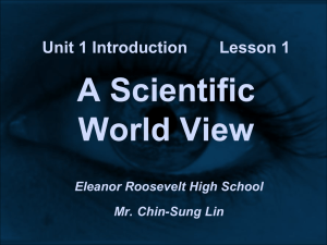 Presentation Lesson 01 A World View