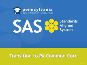 An Introduction to the PA Common Core