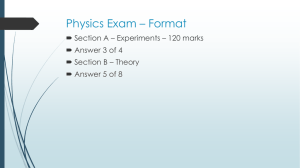 Physics Exam - Lawless Teaching : Home