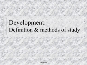 Development: Definition and methods