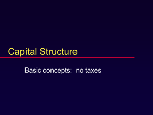 Capital Structure I: Basics