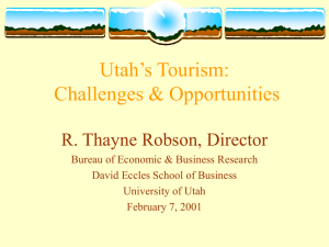 Utah Tourism: Challenges and Opportunities