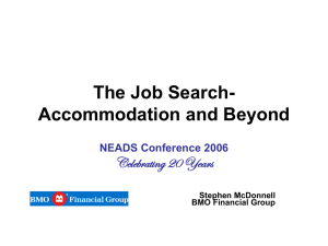 The Job Search, Accommodation and Beyond.