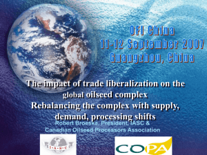 The impact of trade liberalization on the global oilseed complex