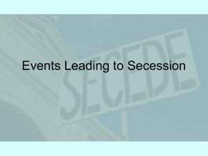 Events Leading to Secession